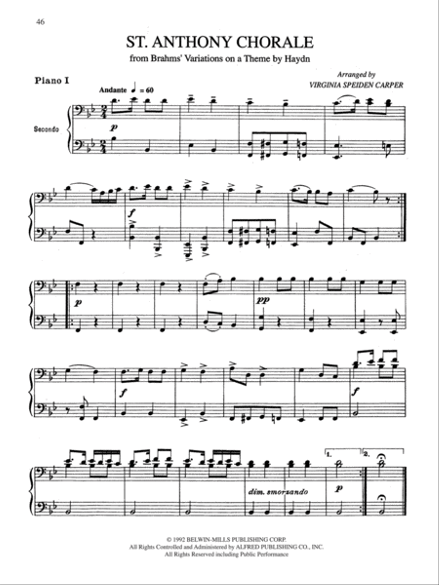 7 Classical Favorites Arranged for Two Pianos, Eight Hands Small Ensemble scores gallery preview page 3