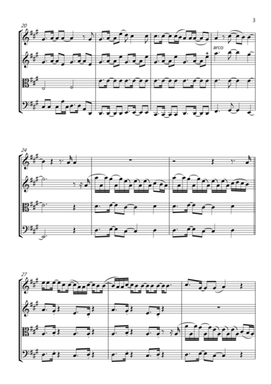 A Thousand Miles String Quartet scores gallery preview page 3