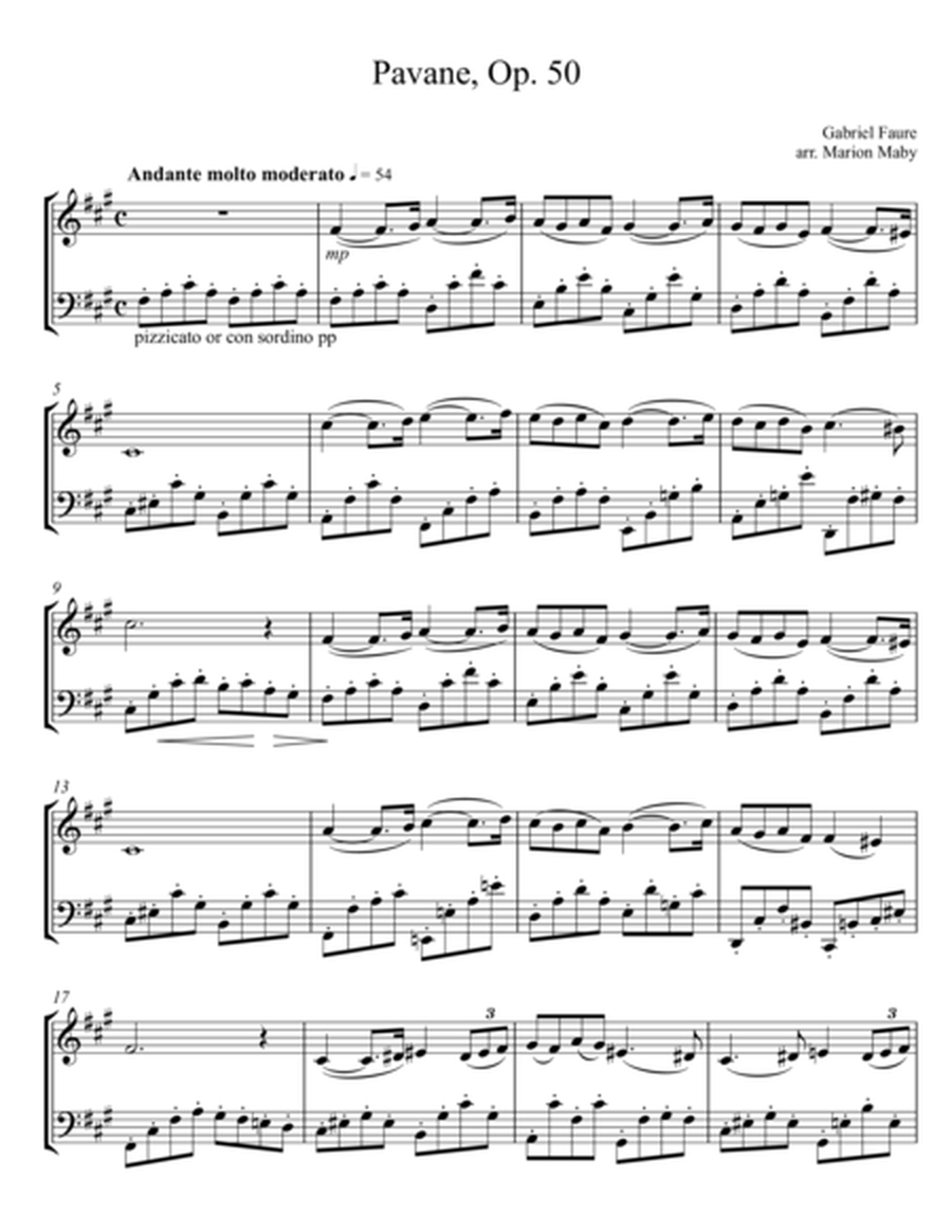Faure Pavane for Violin & Cello Duet