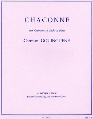 Book cover for Chaconne (double Bass & Piano)