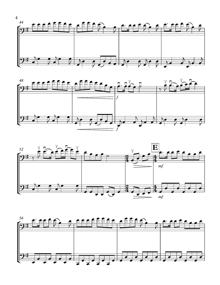 Whiskey In The Jar - Cello Duet - Traditional Irish arr. Cellobat String Duet scores gallery preview page 4