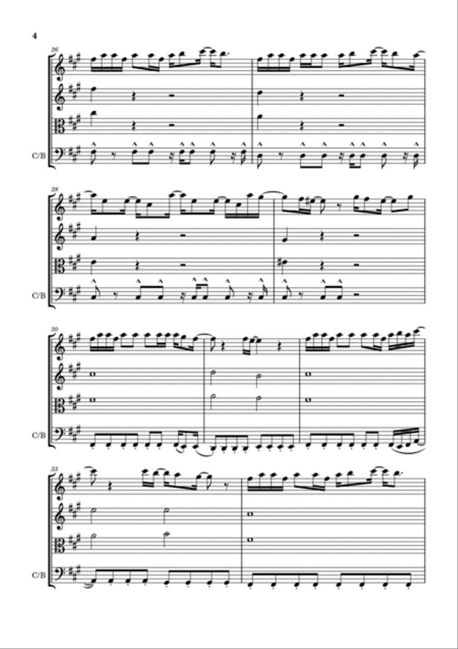 Surface Pressure Surface Pressure String Quartet scores gallery preview page 4