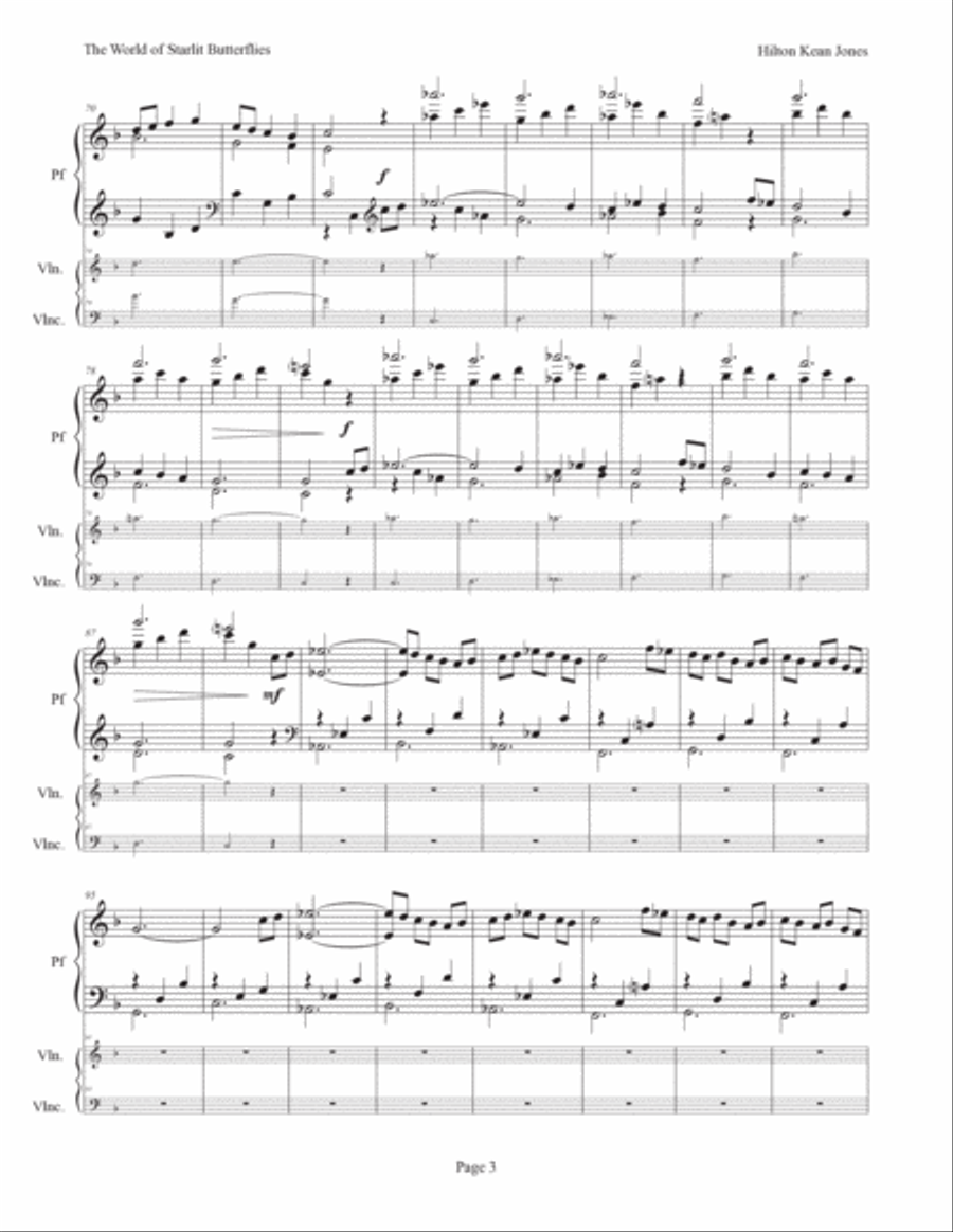 The World of Starlit Butterflies Score and Parts scores gallery preview page 3