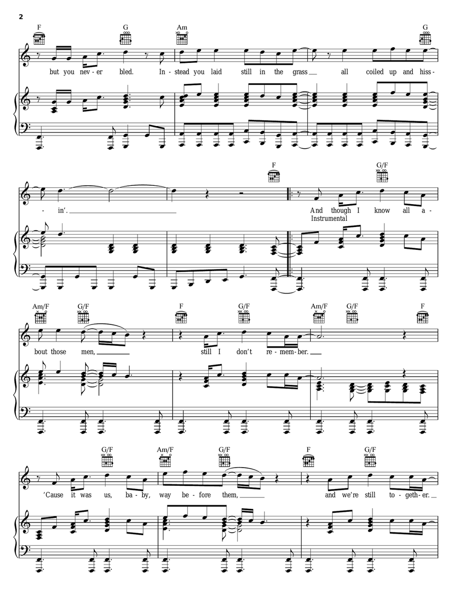 Keep On Loving You Piano, Vocal, Guitar scores gallery preview page 2