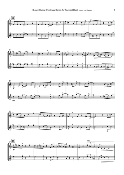 10 Jazz Swing Carols for Trumpet Duet by Various Trumpet Duet - Digital Sheet Music