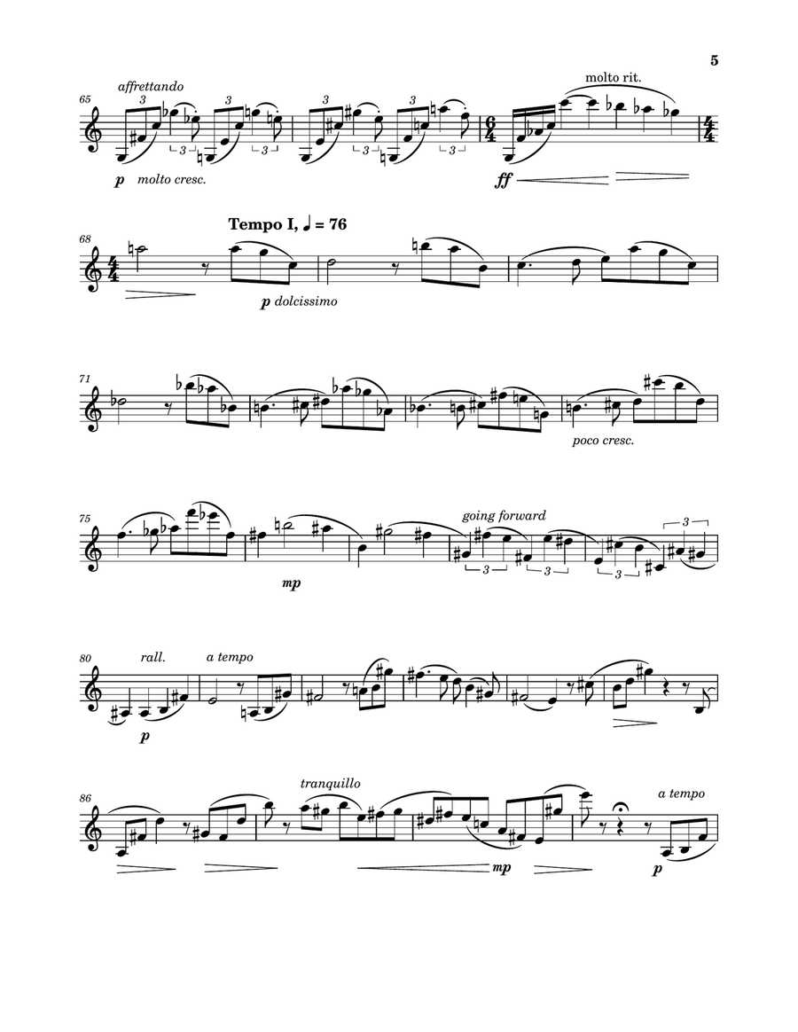 Sonata for Clarinet Solo B-Flat Clarinet scores gallery preview page 5