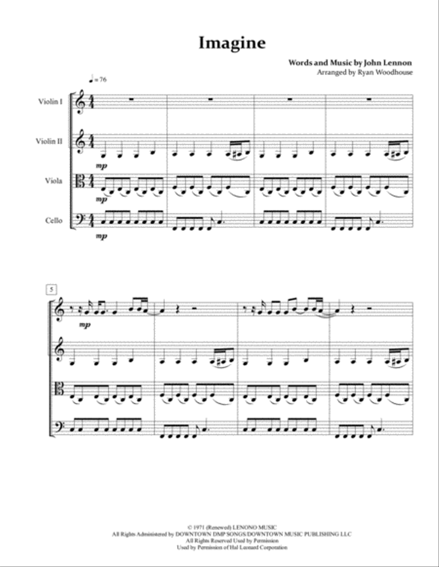 Imagine String Quartet scores gallery preview page 3