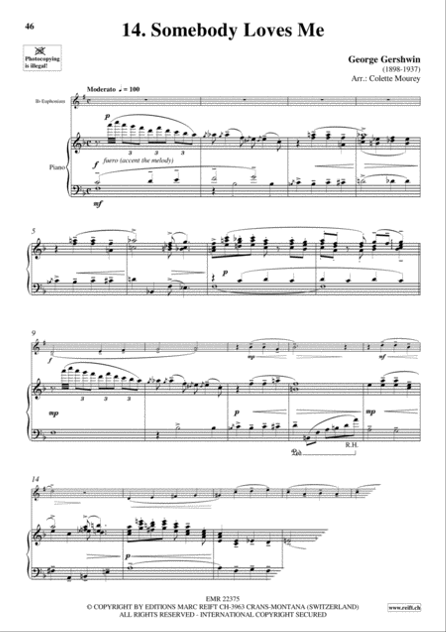 Gershwin 20 Greatest Hits Euphonium scores gallery preview page 16