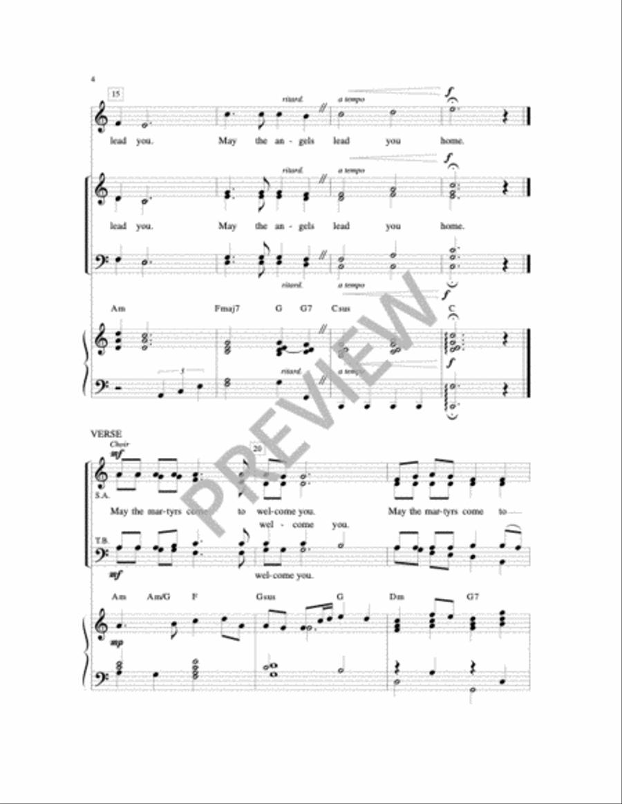 May the Angels Lead You Piano and Keyboard scores gallery preview page 9