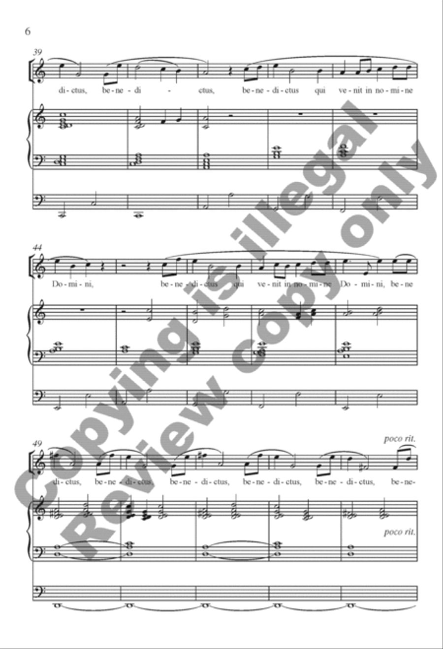 Sanctus et Benedictus from Missa Brevis 4-Part scores gallery preview page 13