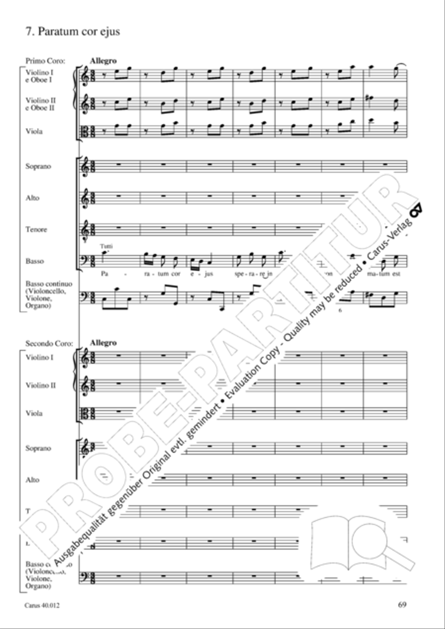 Beatus vir (How blest is he) Psalm 111 4-Part scores gallery preview page 70