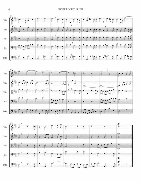 SICUT LOCUTUS EST from MAGNIFICAT - BWV 243 - Arr. for String Quintet image number null