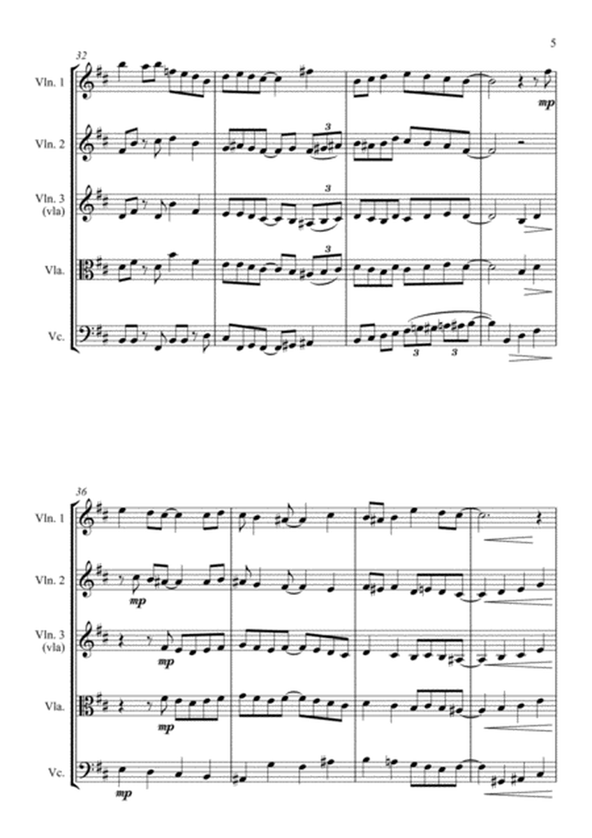Coventry Carol - Jazz Arrangement for String Quartet image number null