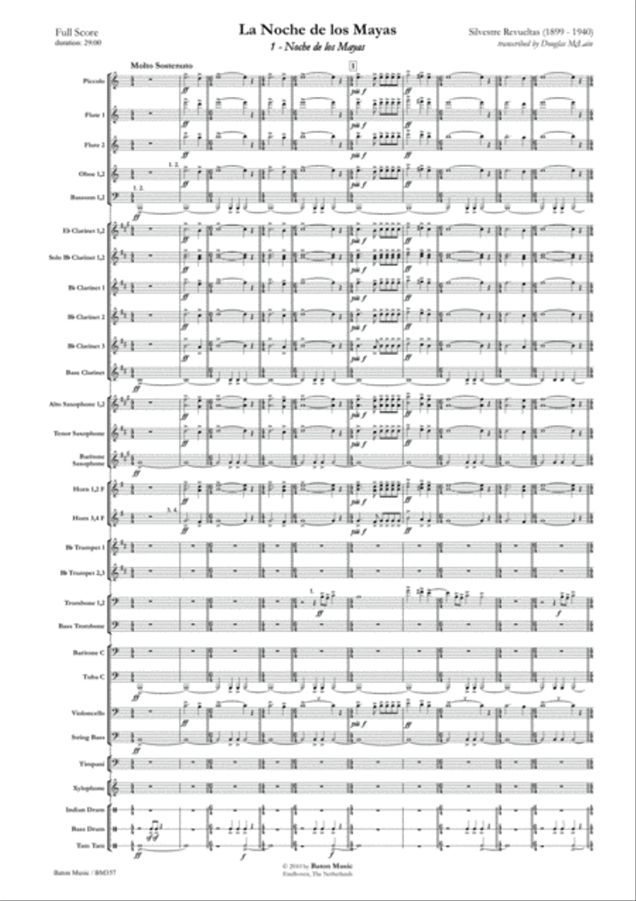 La Noche de los Mayas Concert Band scores gallery preview page 2
