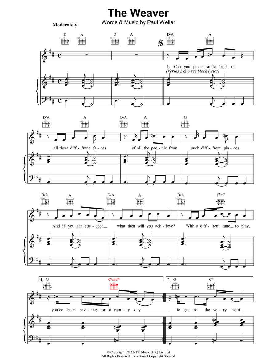 The Weaver Acoustic Guitar scores gallery preview page 1