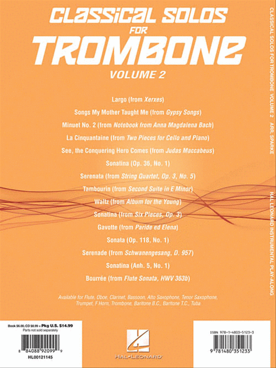 Classical Solos for Trombone, Vol. 2 Trombone Solo scores gallery preview page 2