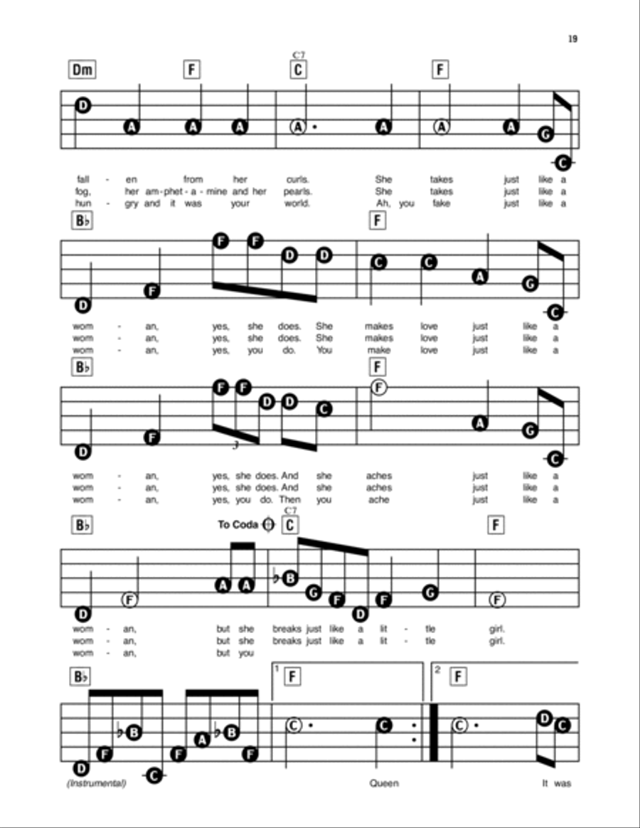 Just Like A Woman Electronic Keyboard scores gallery preview page 2
