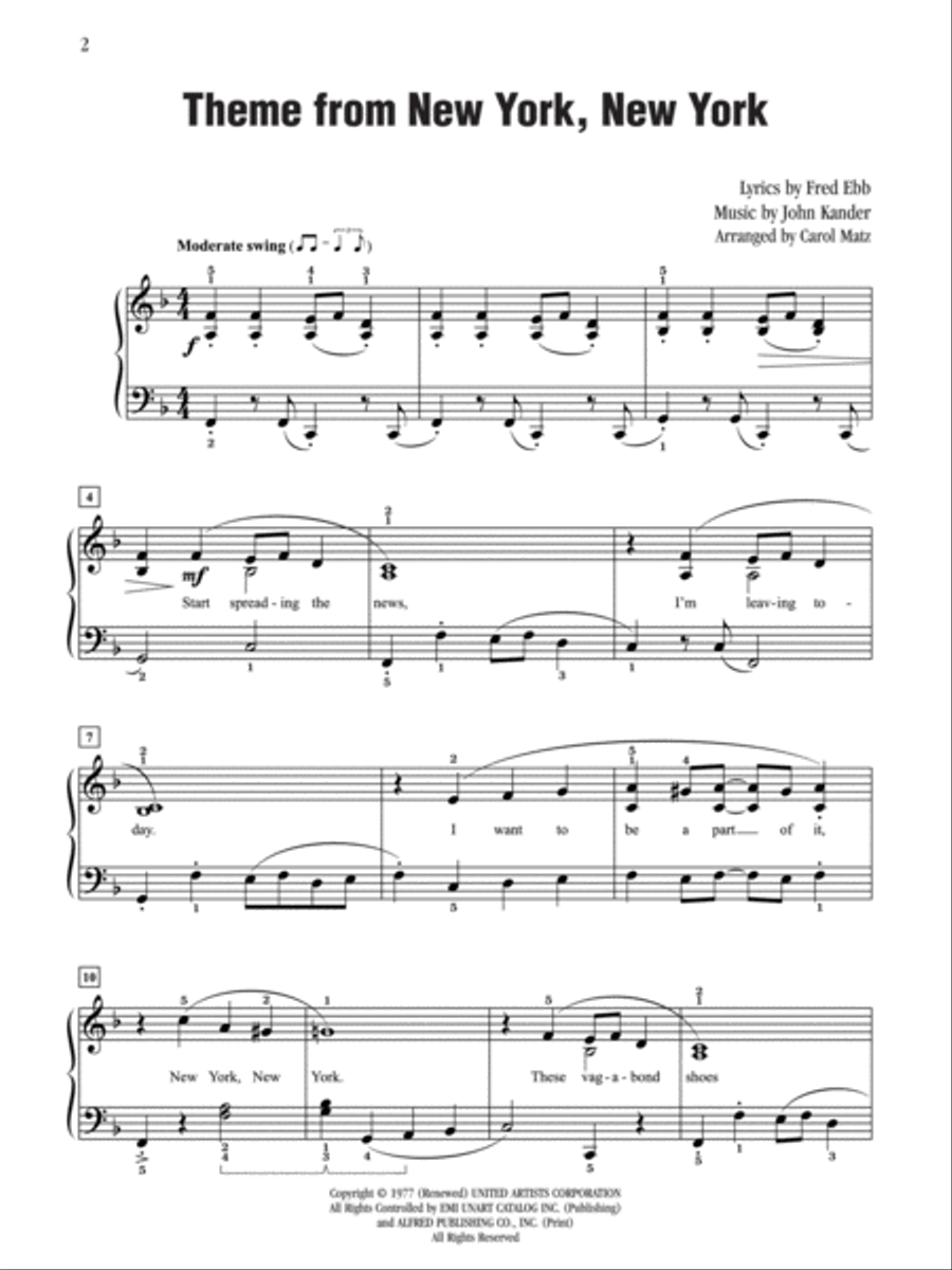 New York, New York, Theme from Small Ensemble scores gallery preview page 2