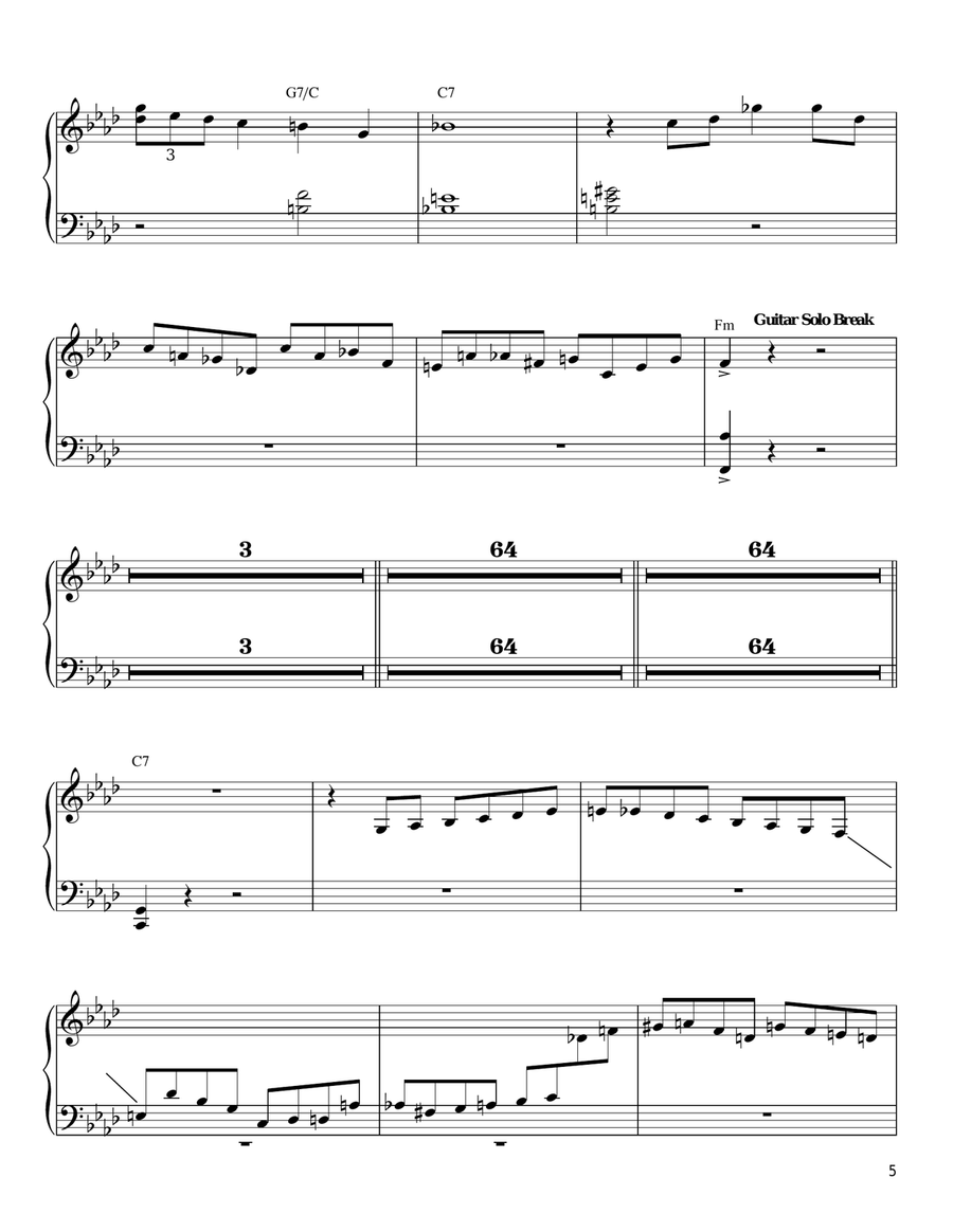 Caravan Piano scores gallery preview page 5