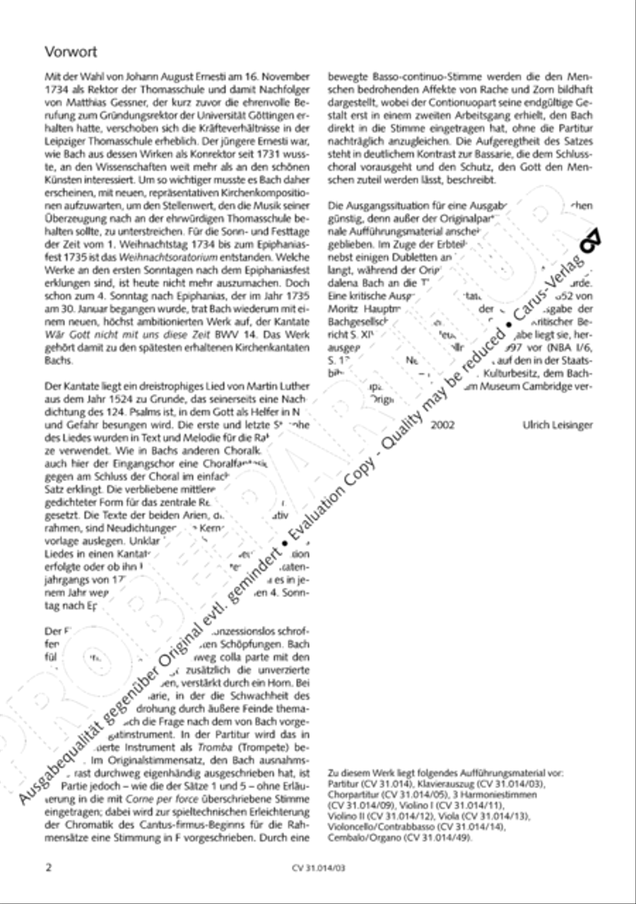 Were God not with us here today (War Gott nicht mit uns diese Zeit) STB scores gallery preview page 3