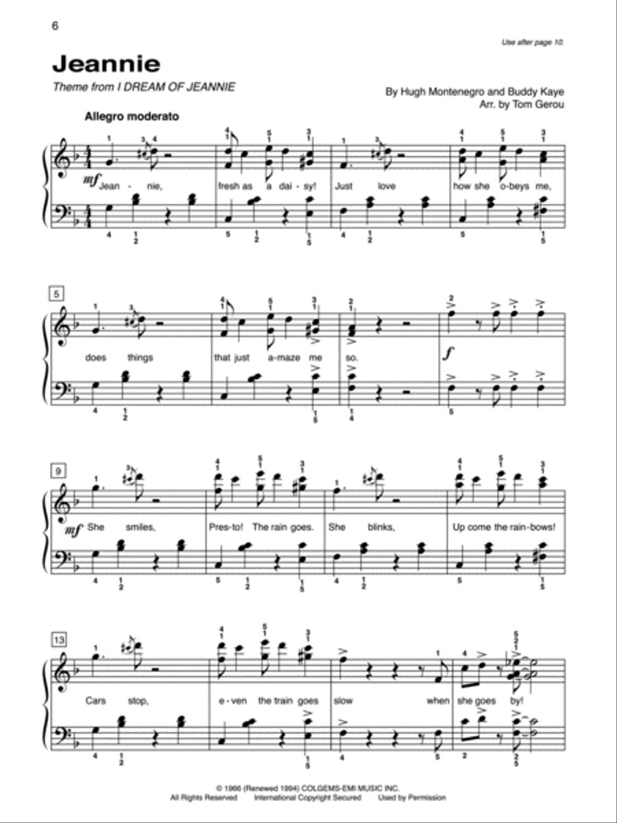 Alfred's Basic Piano Library Top Hits! Solo Book, Book 6 Piano Method scores gallery preview page 9