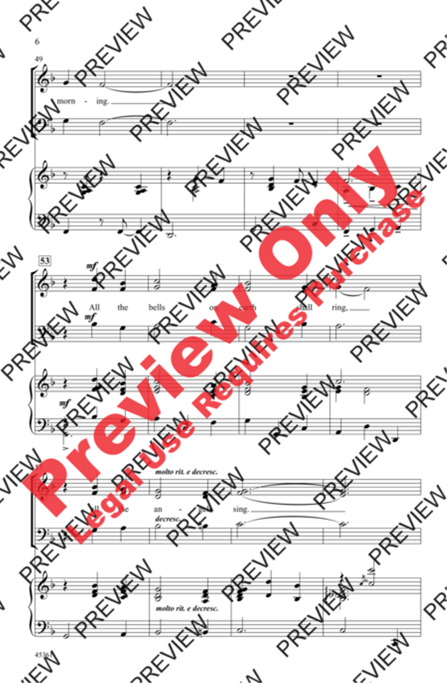 I Saw Three Ships 3-Part scores gallery preview page 6