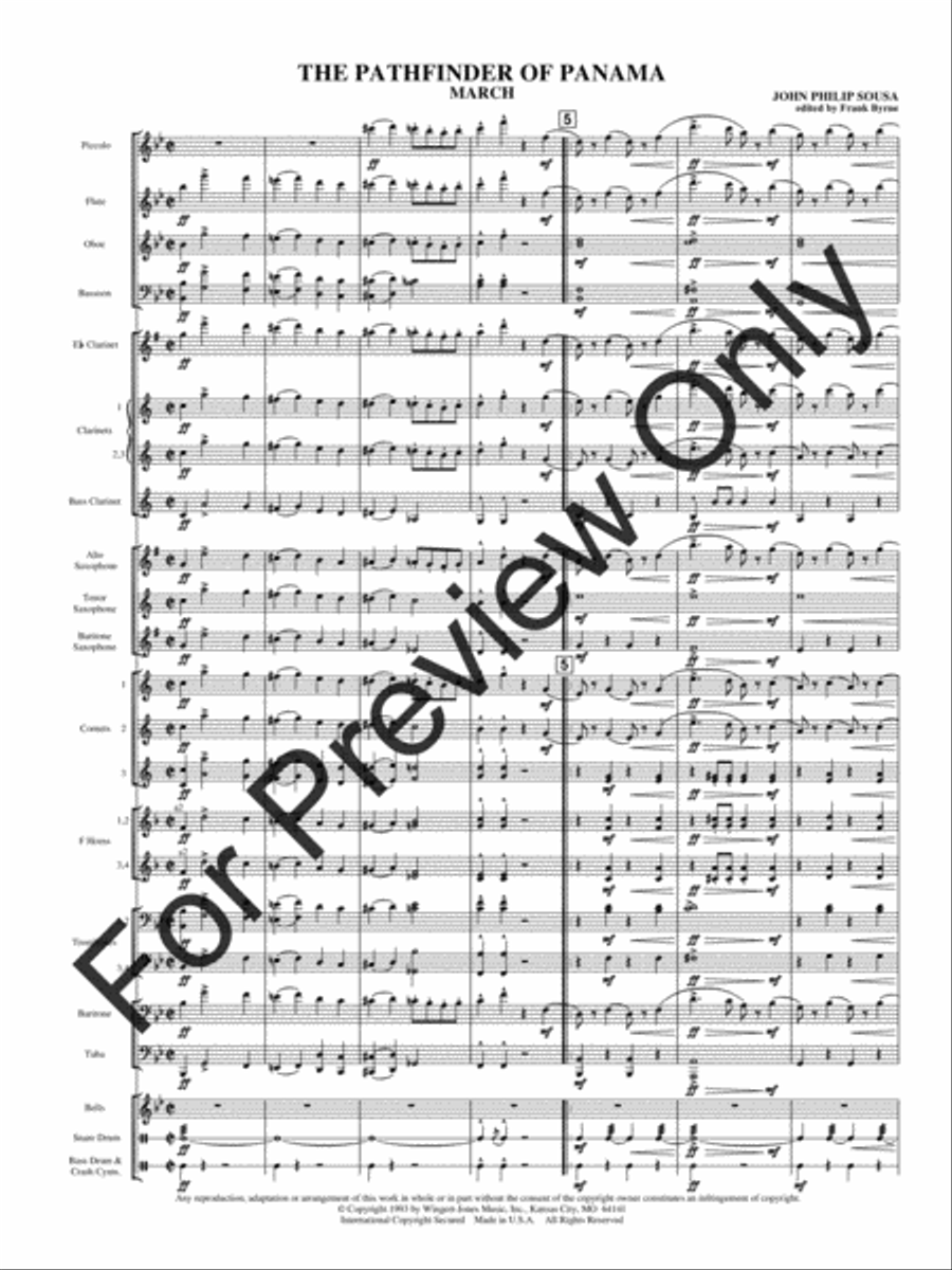 Pathfinder Of Panama Concert Band scores gallery preview page 4