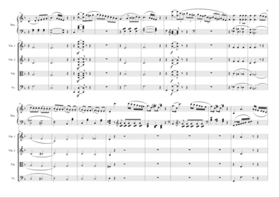 Sonatine-Kuhlau.Op.20.No.3.-Piano Concerto String Orchestra scores gallery preview page 5