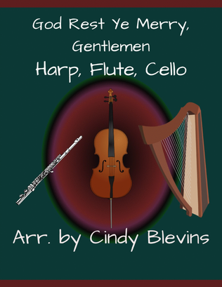 Book cover for God Rest Ye Merry, Gentlemen, for Harp, Flute and Cello