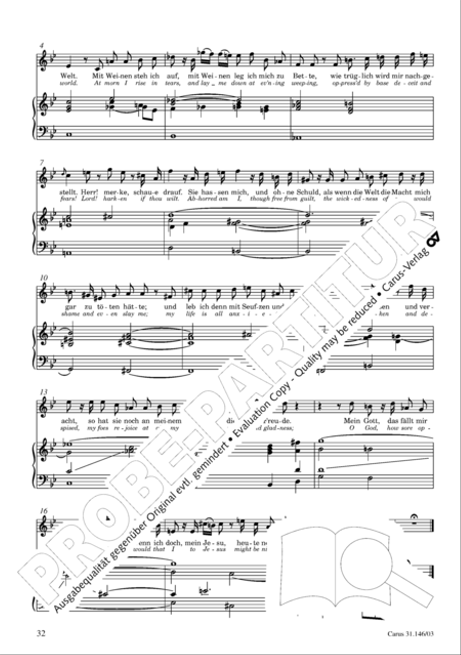 Through bitter tribulation we enter into God's kingdom (Wir mussen durch viel Trubsal in das Reich Gottes eingehen) 4-Part scores gallery preview page 33