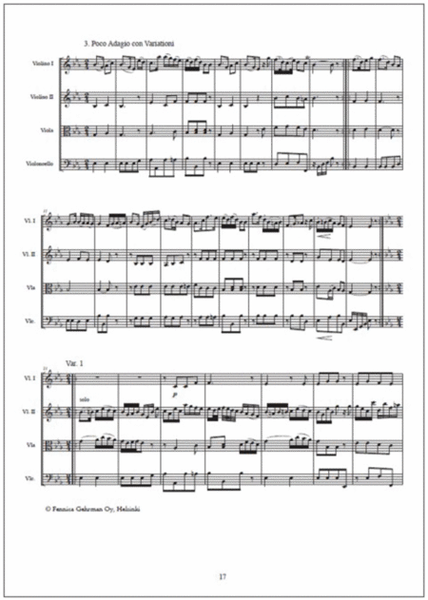 String quartet no. 5 - Score & parts