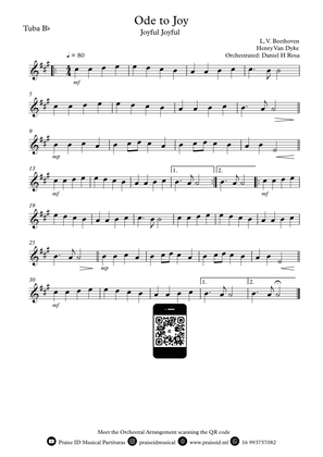 Ode to Joy - Joyful Joyful - Easy Bb Tuba/Bass