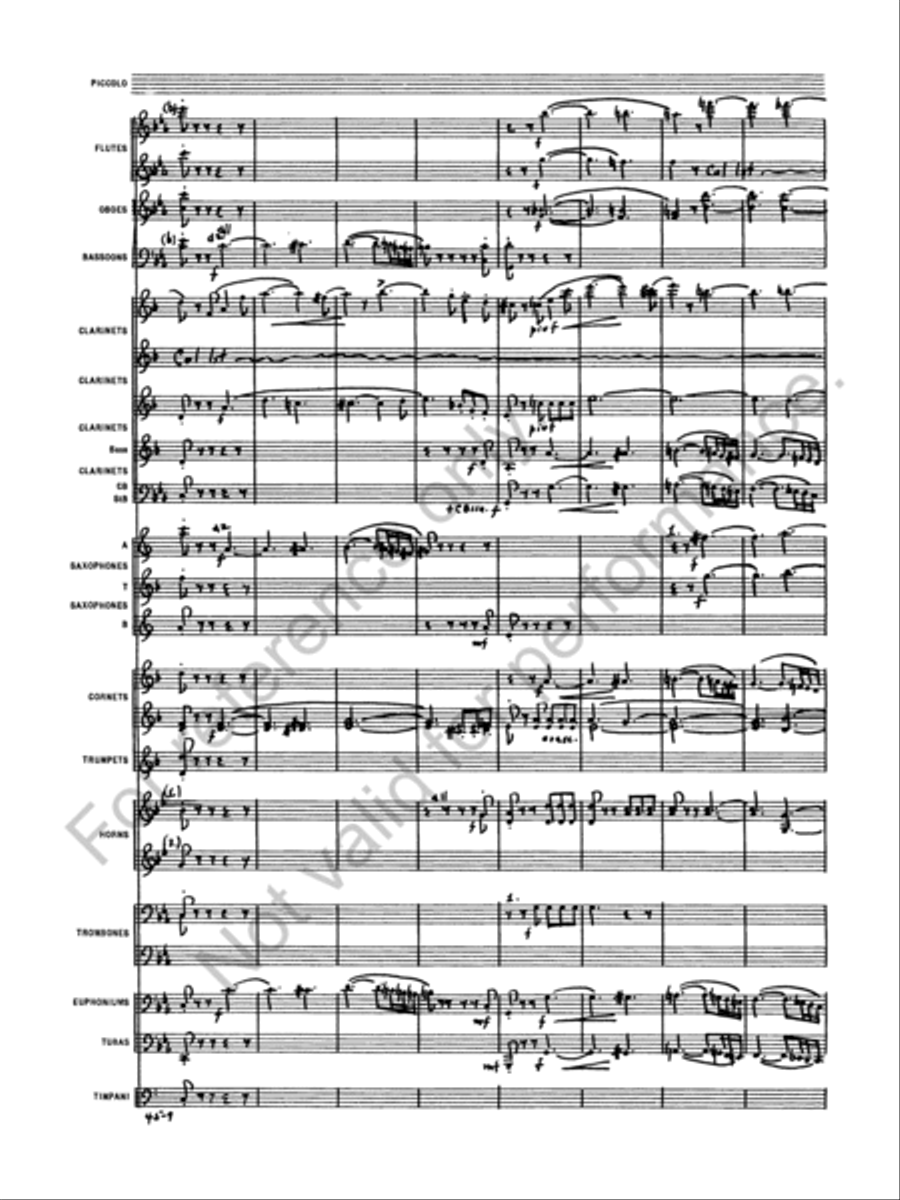 Symphony No. 1 Concert Band scores gallery preview page 12