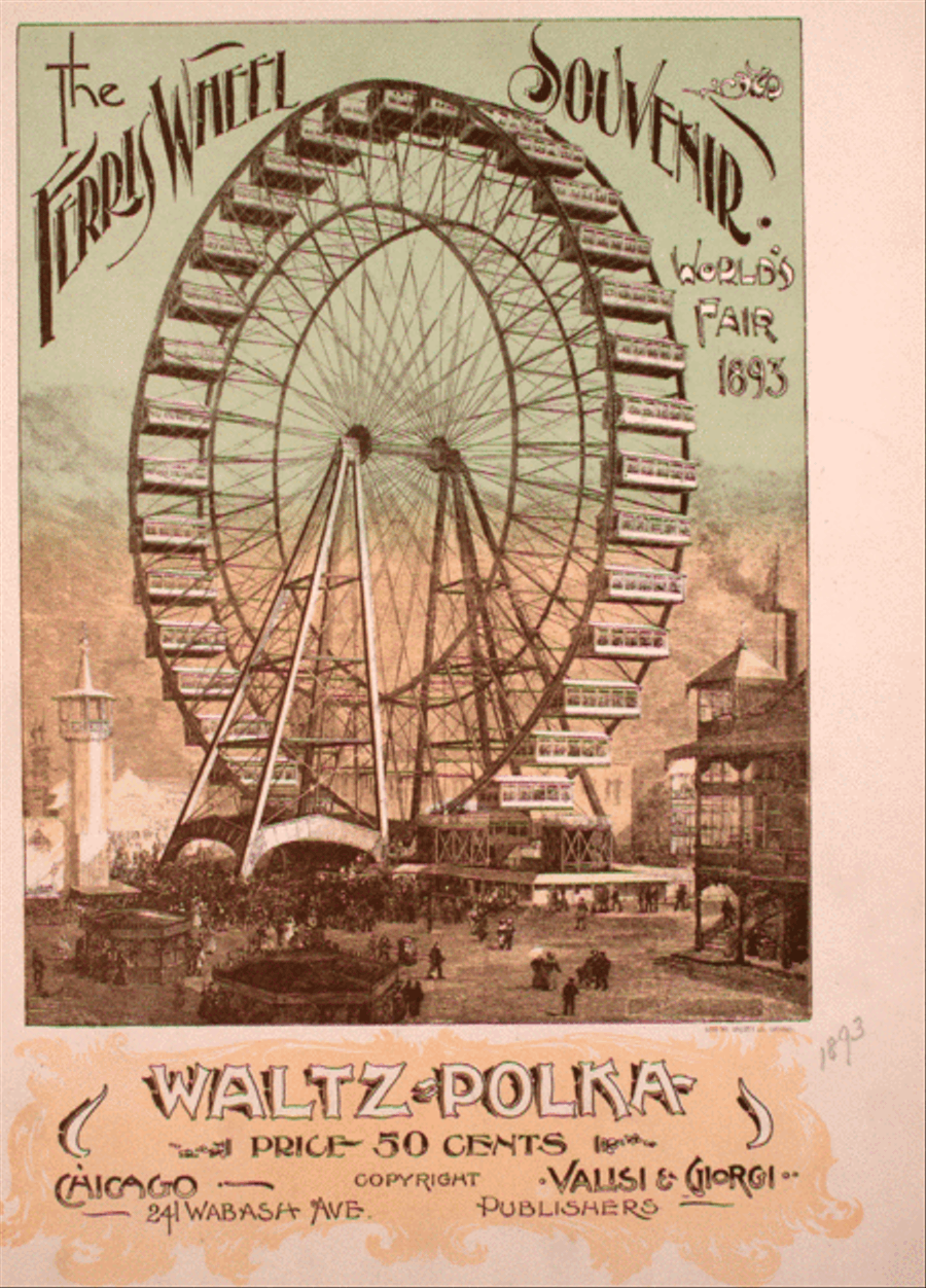 Souvenir World's Fair 1893. The Ferris Wheel. Waltz-Polka Voice scores gallery preview page 1