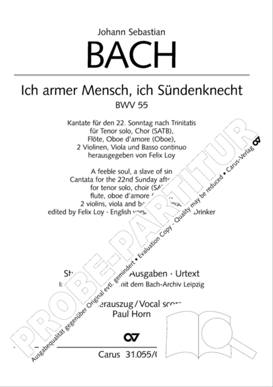 A feeble soul, a slave of sin (Ich armer Mensch, ich Sundenknecht) 4-Part scores gallery preview page 2