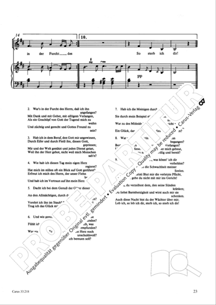 Geistliche Oden und Lieder (Gellert) Collection / Songbook scores gallery preview page 18