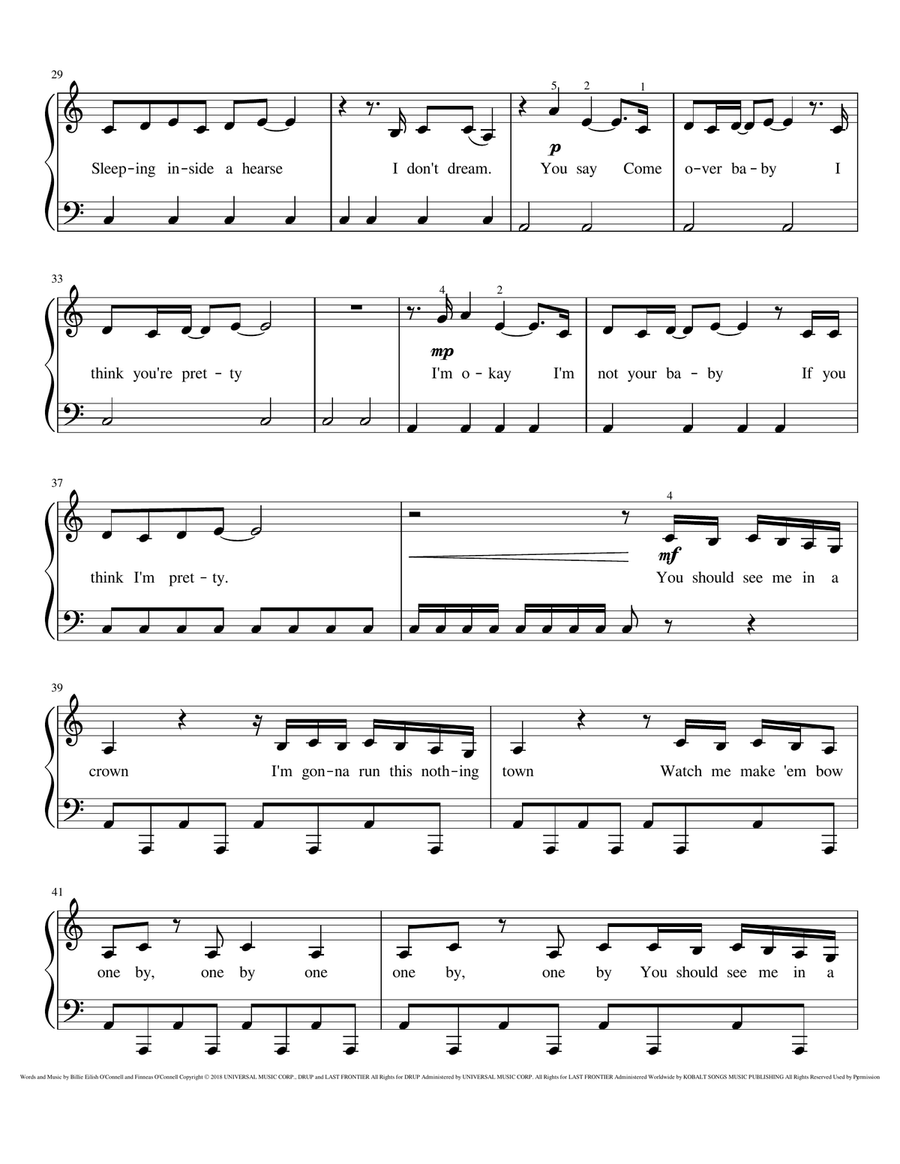 You Should See Me In A Crown Easy Piano scores gallery preview page 3