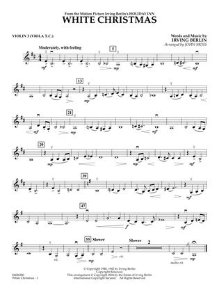 White Christmas (from Holiday Inn) (arr. John Moss) - Violin 3 (Viola T.C.)