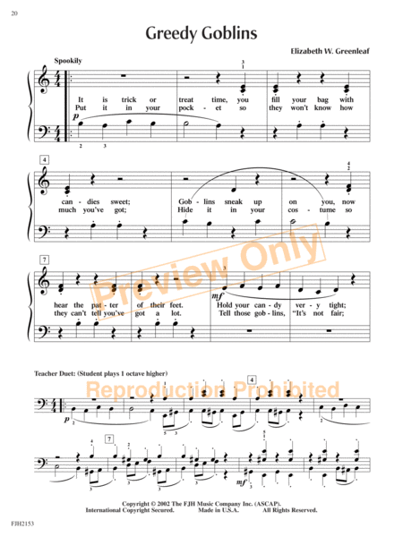 Halloween at its Best, Book 1 by Helen Marlais Easy Piano - Sheet Music
