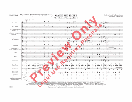 Make Me Smile by James Pankow Marching Band - Sheet Music