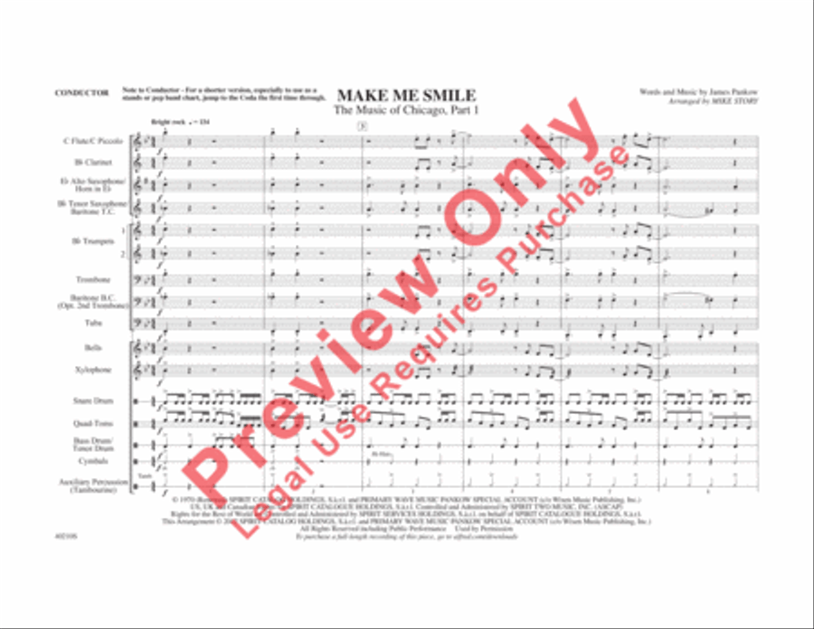 Make Me Smile Make Me Smile Marching Band scores gallery preview page 2