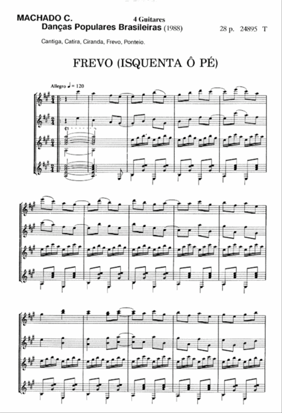 Dancas populares brasileiras Guitar Ensemble scores gallery preview page 2