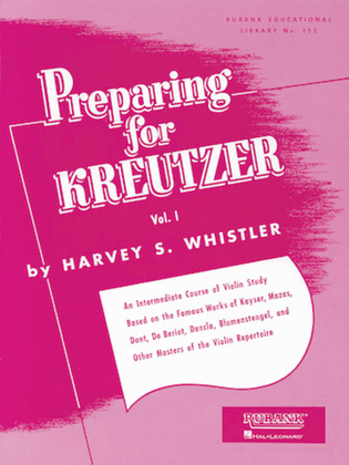 Book cover for Preparing for Kreutzer - Volume 1
