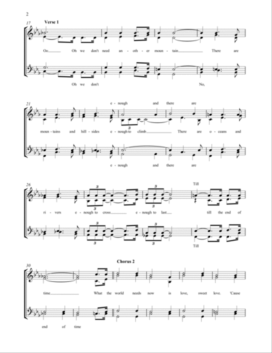 What The World Needs Now Is Love SSAA scores gallery preview page 2