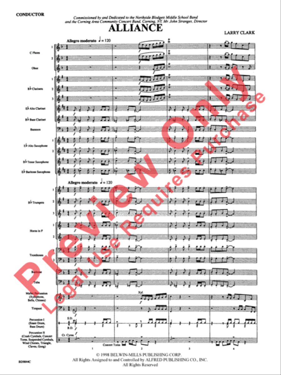 Alliance Concert Band scores gallery preview page 4