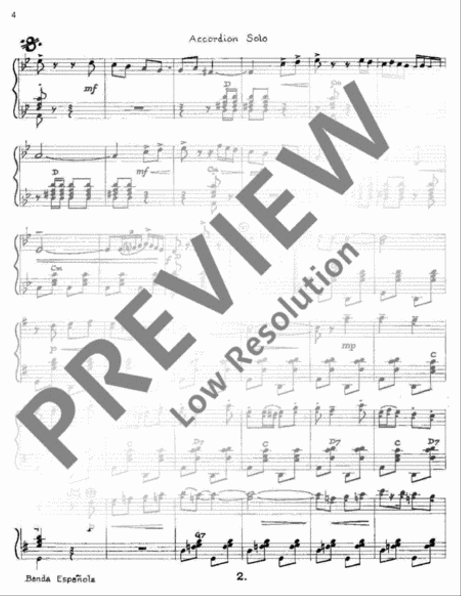 Banda Española Banda Española Accordion scores gallery preview page 5