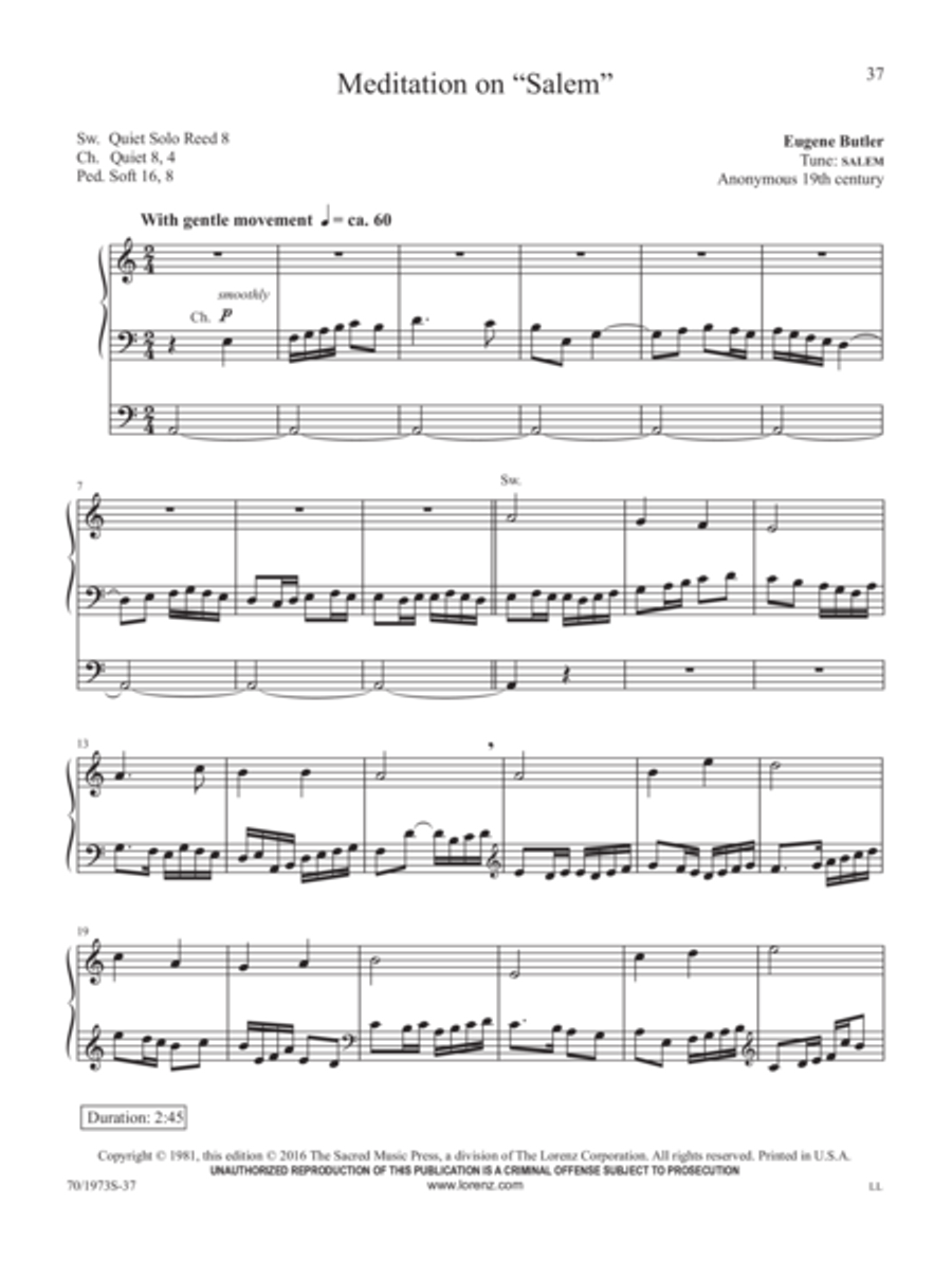 A Eugene Butler Organ Treasury Organ Solo scores gallery preview page 9