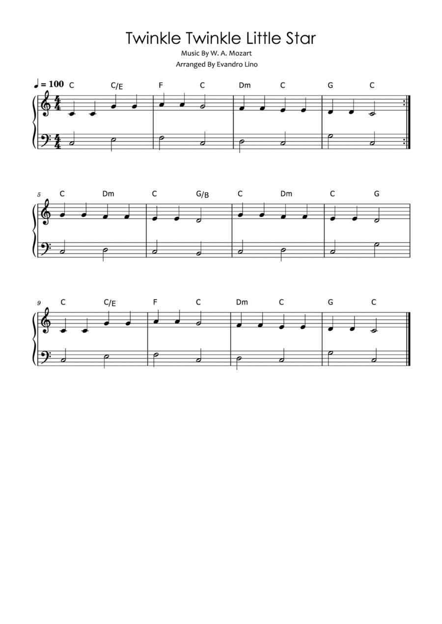 Twinkle twinkle little cheap star piano mozart
