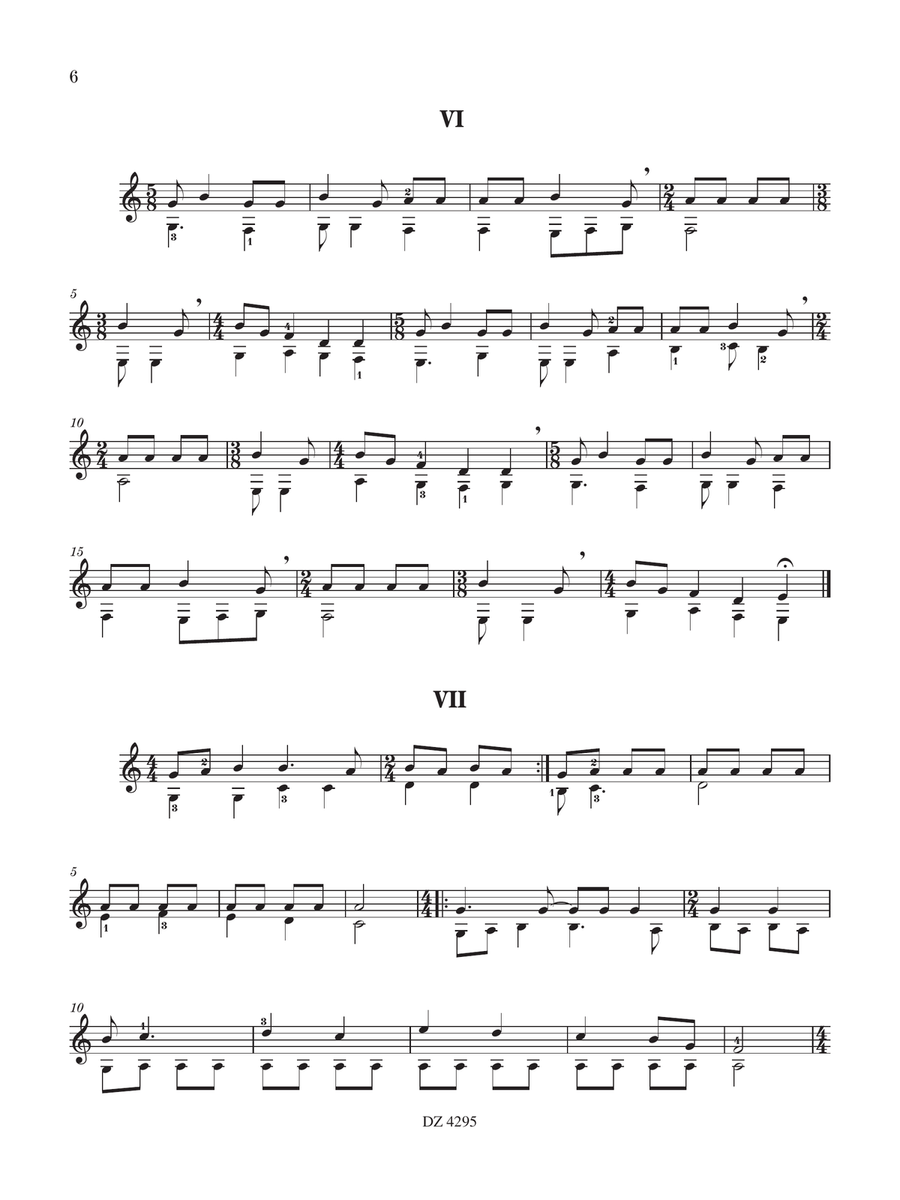 20 Études miniatures by Adrian Andrei Classical Guitar - Digital Sheet Music page 6