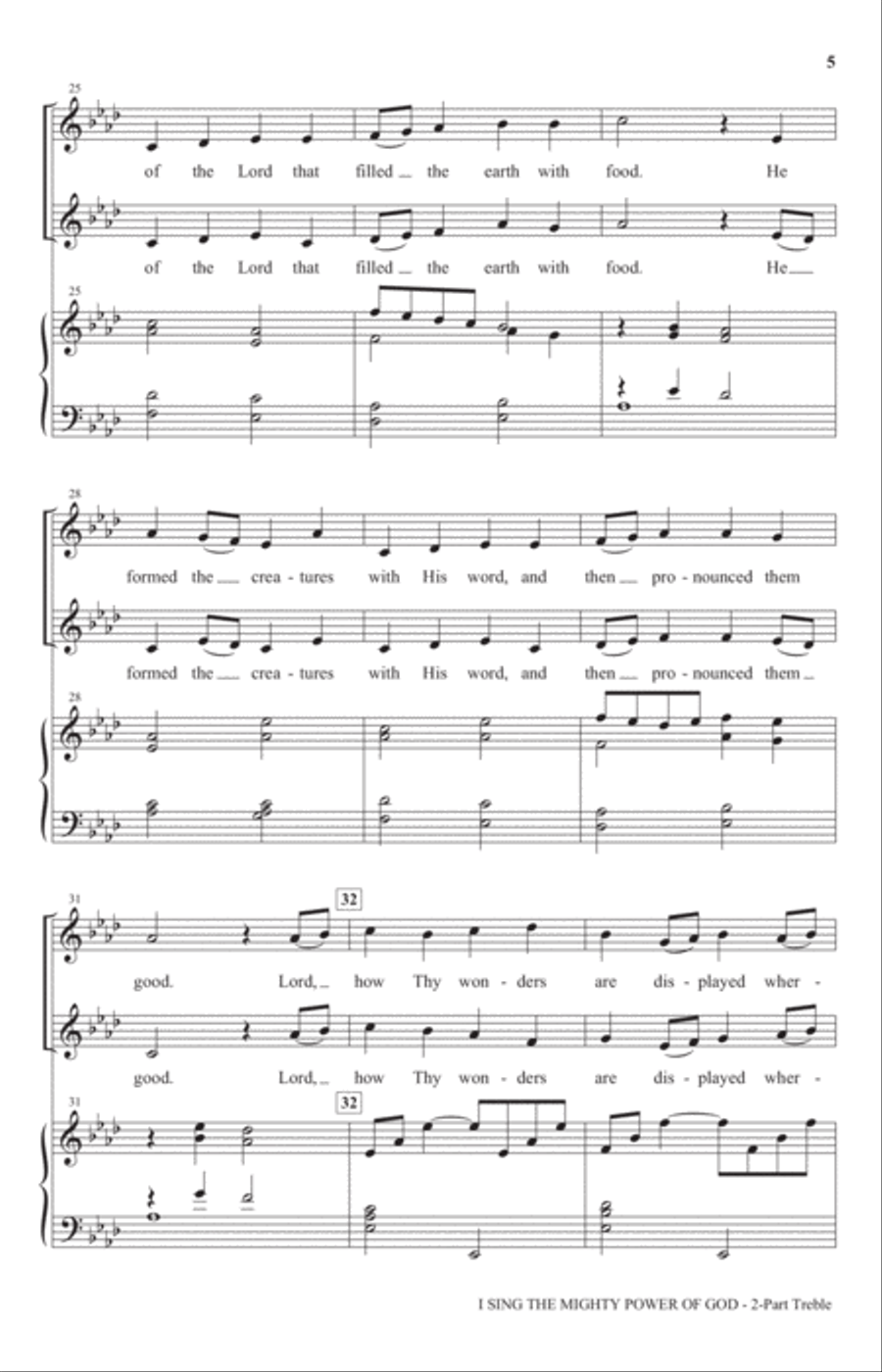 I Sing The Mighty Power Of God 2-Part scores gallery preview page 3